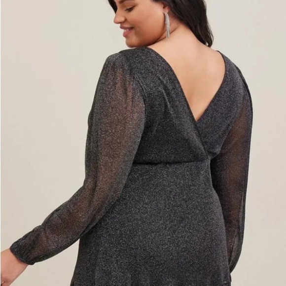 Torrid Knit Glitter Lurex Surplice Peplum Top & pencil skirt women’s 2X Skirt 1X - Picture 4 of 16